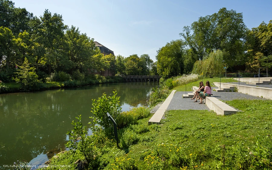 Grüner Winkel Treppe quer