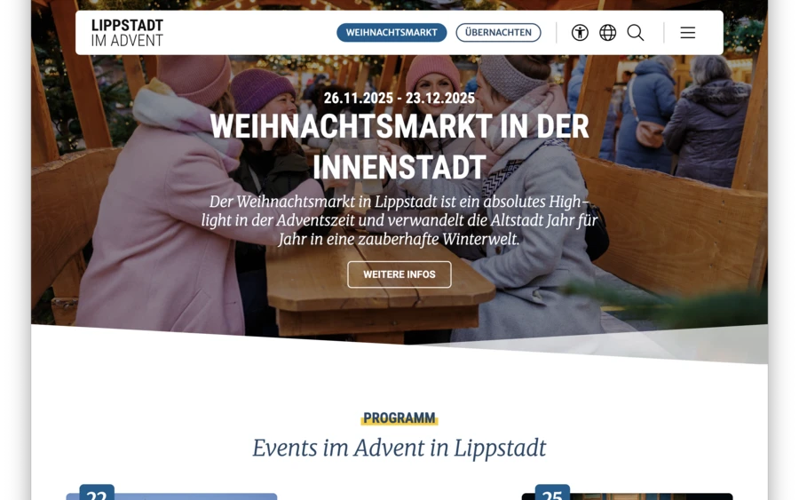 Webseite Lippstadt im Advent
