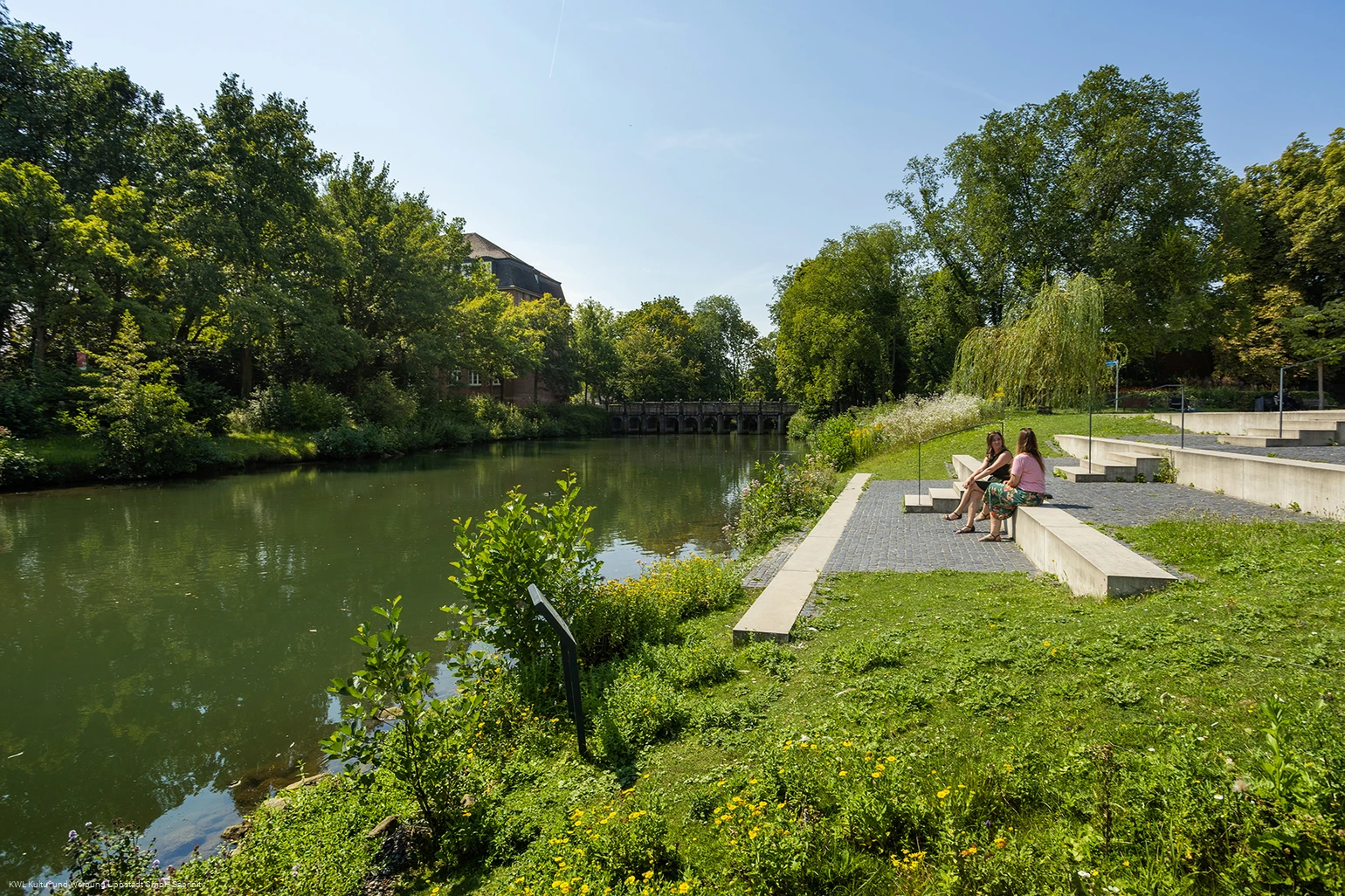 Grüner Winkel Treppe quer
