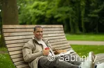 Kurparksofa mit Apfel